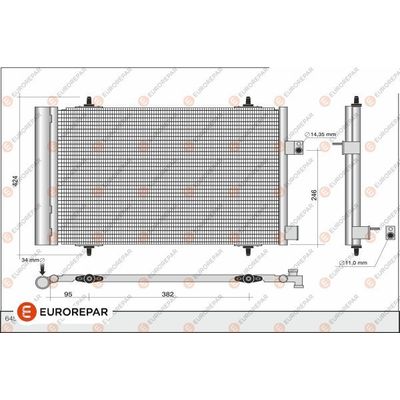 Klima Radyatörü  Citroen C5 Tourer (04.2008->)  EUROREPAR 1626267480