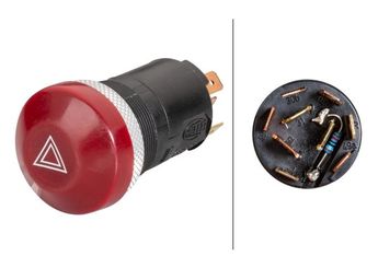 Dörtlü Flaşör Düğmesi  HELLA 6HF 003 916-037  6HF003916031 5093168 05946670