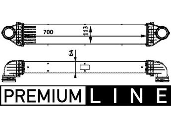 Turbo Radyatörü  MAHLE CI 84 000P  A1695000000 1695000000 169 500 00 00 1695000900 169 500 09 00 A 169 500 00 00 A1695000900 A 169 500 09 00
