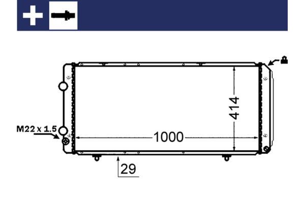 Su Radyatörü  Citroen Jumper Kombi (10.1994->)  MAHLE CR 1430 000S