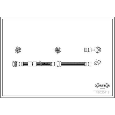 Fren Hortumu Arka Sağ Nissan Sunny 3/4/5 Kapı (N14)(10.1990->)  CORTECO 19035112