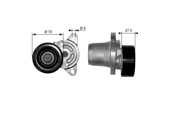 Vantilatör Kayış Gergi Rulmanı  Kia Cerato (LD)(2004->)  GATES T38454