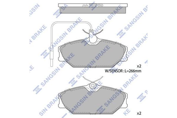 Fren Disk Balata Ön Renault Megane I 5 Kapı (BA0)(08.1995->)  SANGSIN SP1483
