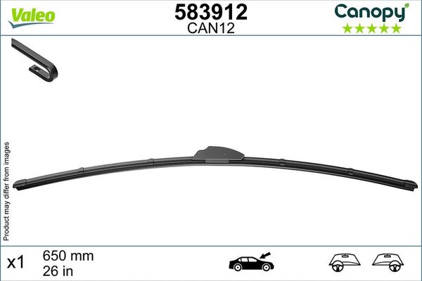 Silecek Süpürgesi Ön  650 mm - 26 inç Renault Captur II (01.2020->)  VALEO 583912