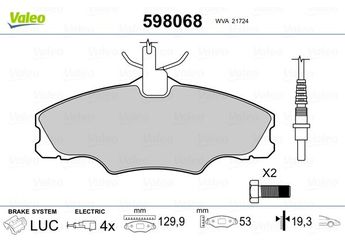 Fren Disk Balata Ön VALEO 598068  E172041 425131 4251-31 425268 4252-68