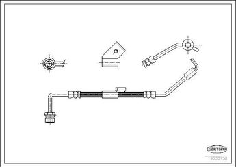 Fren Hortumu Ön Sağ MAHER 13725  6158424 6149179 6184721 6577423 86VB2078AB 86VB2078AC 86VB2078AD 92VB2078AA