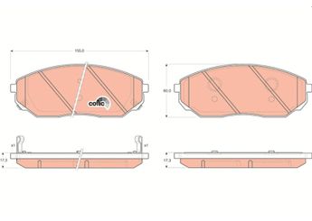 Fren Disk Balata Ön TRW GDB3343  581013EE00 581013EU00 58101-3EU00 58101-3EE00