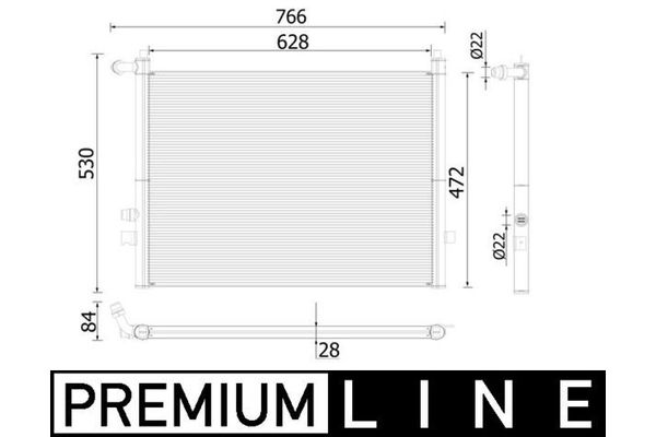 Su Radyatörü  BMW 7 Serisi (G11/G12)(10.2015->)  MAHLE CR 936 000P