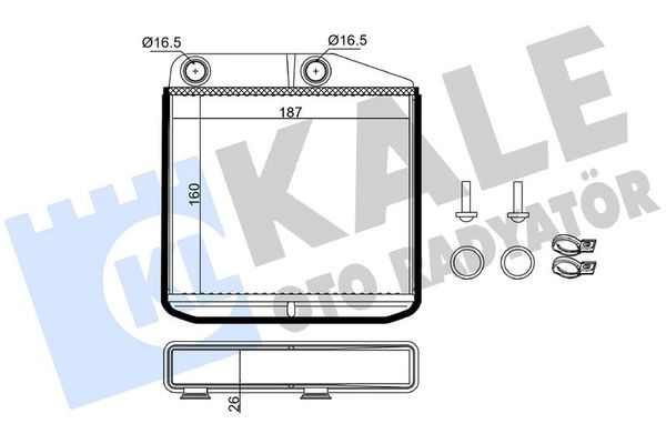 Kalorifer Radyatörü  Opel Corsa D (2006->)  KALE 346850