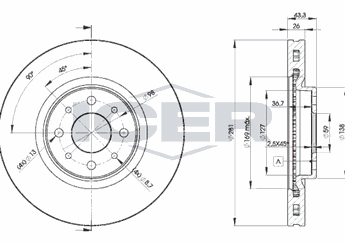 Fren Disk Ayna Ön Sağ ve Sol AYD 50895  46535086 46765546 4 653 508 6 4 676 554 6