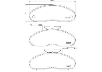 Fren Disk Balata Ön BREMBO P 56 019  5001842048 69026560 069026560 69030810 069030810 69052941 069052941 41060G490A 5000295329 5000815574 7701203700 7700821375 7701203895 7701203917 5000823566 5001834527