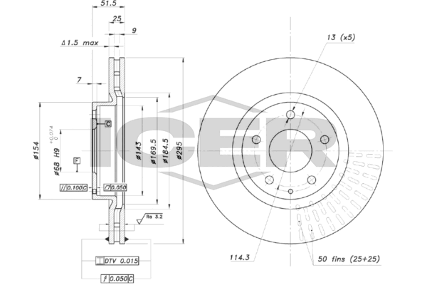 Fren Disk Ayna Ön Sağ ve Sol FRENBU 22773