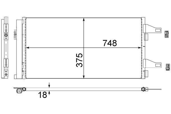 Klima Radyatörü  Opel Movano C P.Van (U9/Y)(2021->)  MAHLE AC 363 000S