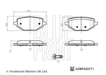 Fren Disk Balata Arka BLUE PRINT ADBP420171  440602361R MQ005264 44 06 023 61R