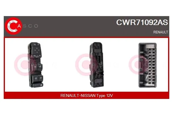 Cam Açma Düğmesi Ön Sol Renault Kadjar (06.2015->)  SAGEM 500132
