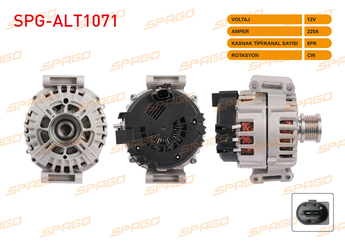 Alternatör  SPAGO ALT1071  6461540502 6461540802 A6461540802 A64615408020080 646-154-08-02 64615408020080 A646-154-08-02