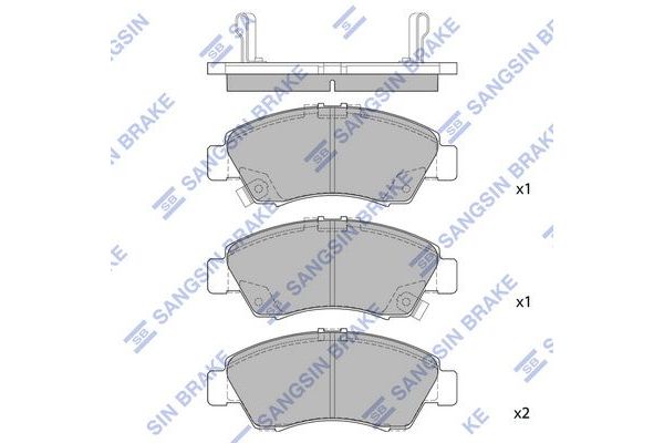 Fren Disk Balata Ön Honda Jazz (GD1/5)(01.2002->)  SANGSIN SP2032
