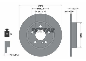 Fren Disk Ayna Arka Sağ ve Sol EUROREPAR 1642768580  1642768580 A2464230012 A246423001207 2464230012 246423001207 2464230412 A2464230412