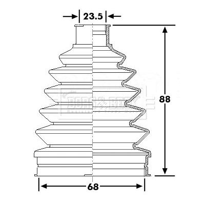Aks Körüğü Ön İç Sağ veya Sol Fiat Sedici (189)(2006->)  FIAT ORJINAL 71742718