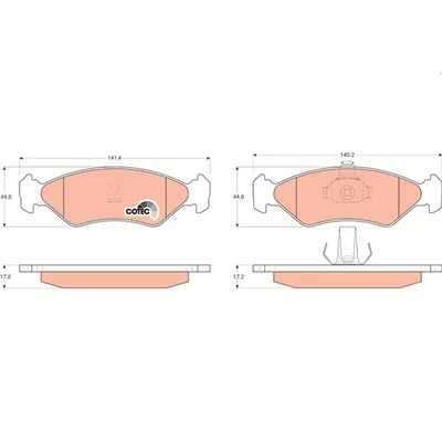 Fren Disk Balata Ön Ford Fiesta 3/5 Kapı (1996->)  TRW GDB1221