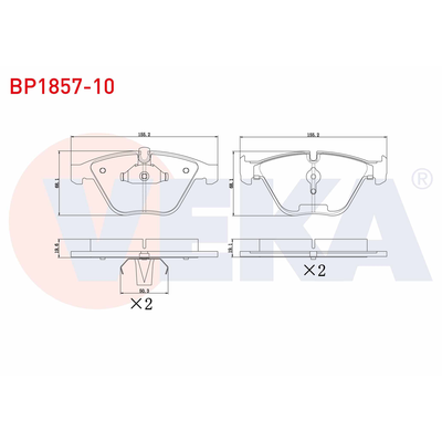 Fren Disk Balata Ön BMW Z4 Serisi Roadster (E89)(2009->)  VEKA BP1857-10