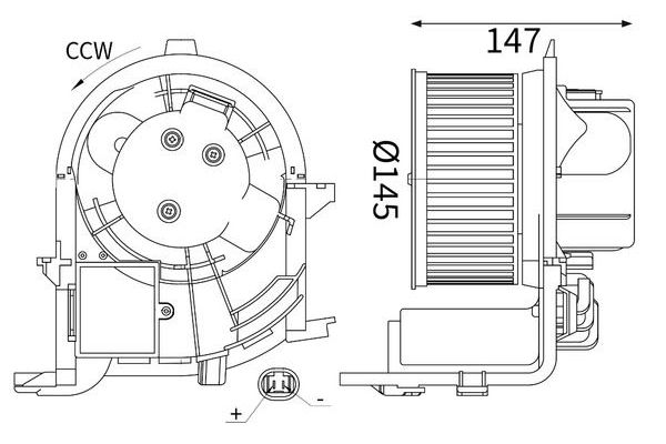 Kalorifer Motoru  MAHLE AB 417 000S
