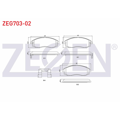 Fren Disk Balata Ön Hyundai H-1 Starex (->2008)  ZEGEN ZEG703-02