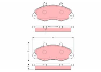 Fren Disk Balata Ön TRW GDB1572  GDB1572 1074971 1134158 1301589 92VB2K021AE 92VB-2K021-AE
