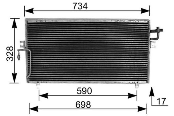 Klima Radyatörü  Nissan Primera Traveller [SW] (WP11)(04.1998->)  MAHLE AC 187 000S