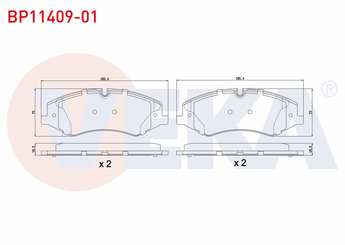 Fren Disk Balata Ön VEKA BP11409-01  