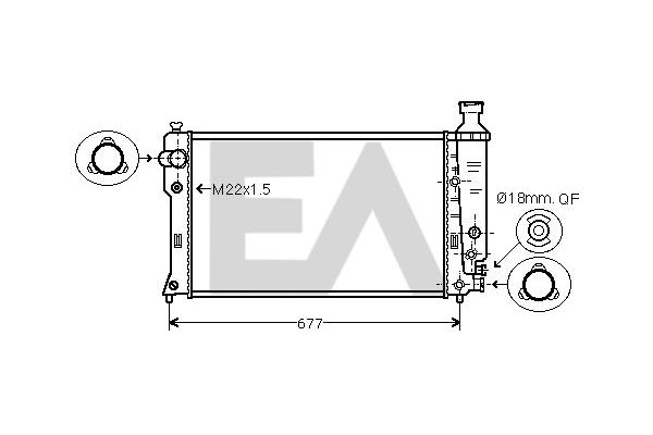 Su Radyatörü  Peugeot 405 S.Wagon (09.1987->)  PSA ORJINAL 1301G7