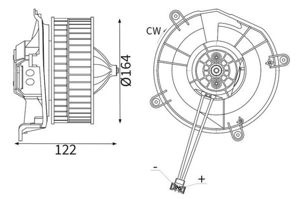 Kalorifer Motoru  MAHLE AB 70 000S