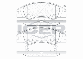 Fren Disk Balata Ön OTOZONE FDO8036-R  581012FA10 58101-2FA10 581012FA20 58101-2FA20 581012FA21 58101-2FA21