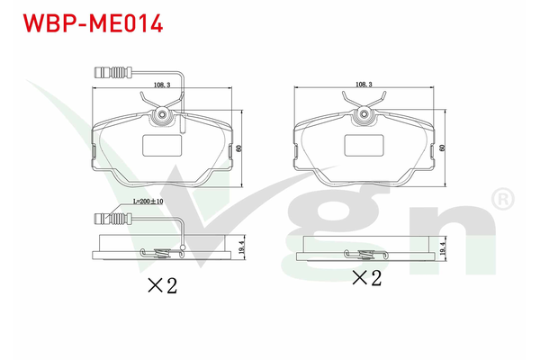 Fren Disk Balata Ön WGN WBP-ME014