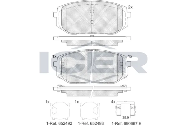 Fren Disk Balata Ön Hyundai Tucson (NX)(12.2020->)  AP 05P2375