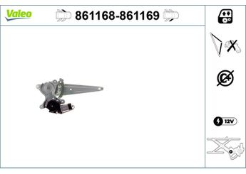 Cam Krikosu Ön Sağ VALEO 861169  69801B4010 69803B4010 69801-B4010 69803-B4010