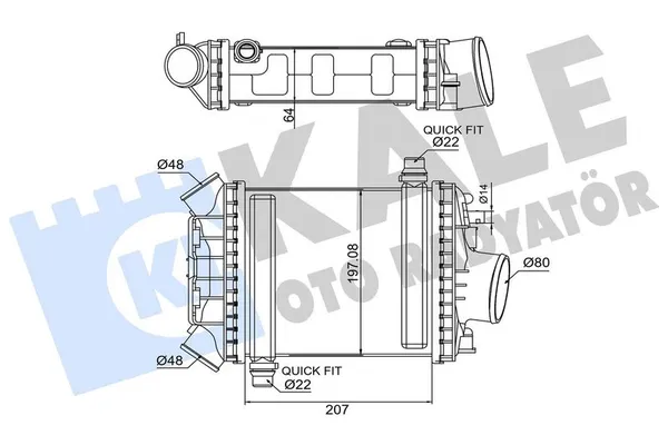 Turbo Radyatörü  Mercedes E -Serisi Cabrio (BM 207)(11.2009->)  KALE 375980