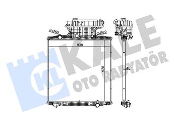 Su Radyatörü  KALE 350245  A1405002103 81061016459 81061016462 81061016469 81061016473 81061016477 81061016512 81061016520