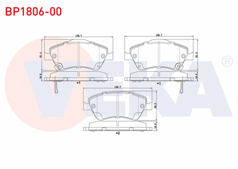Fren Disk Balata Ön VEKA BP1806-00  