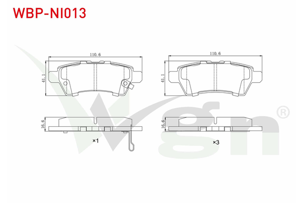 Fren Disk Balata Arka WGN WBP-NI013
