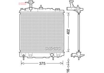 Su Radyatörü  DENSO DRM45041  DRM45041 1350A537 1350A799 1350A801 MR1350A537