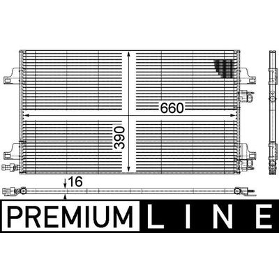 Klima Radyatörü  Renault Vel Satis (BJ0)(02.2002->)  MAHLE AC 366 000P