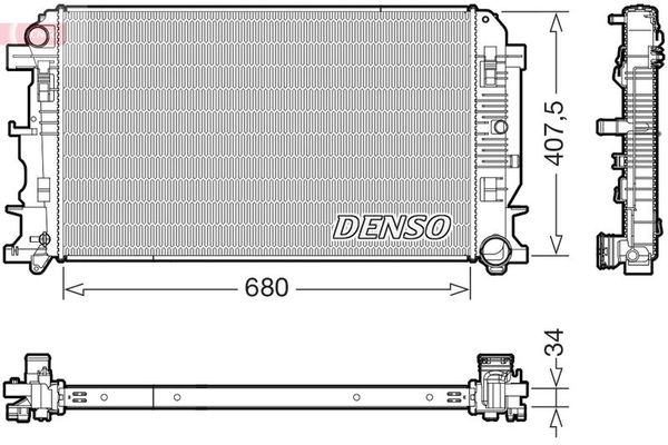 Su Radyatörü  DENSO DRM17117