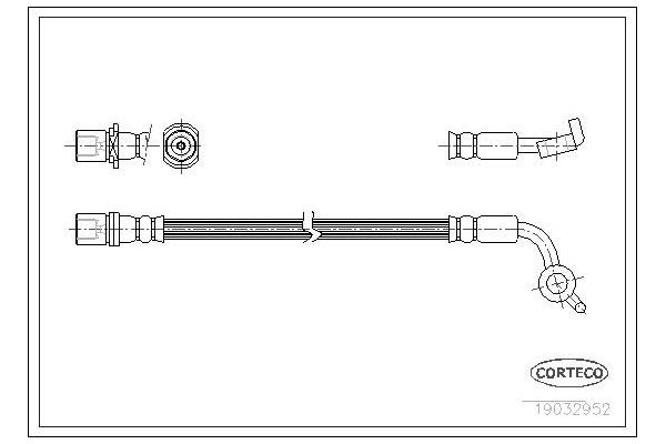 Fren Hortumu Ön Sağ Toyota HI-ACE (1996->)  MGA 51790