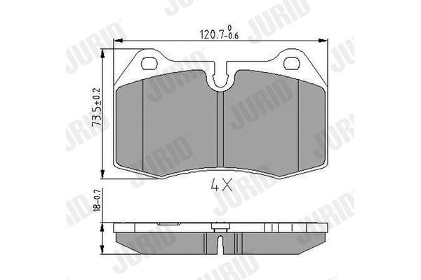 Fren Disk Balata Ön BMW 7 Serisi (E38)(1994->)  JURID 571852J