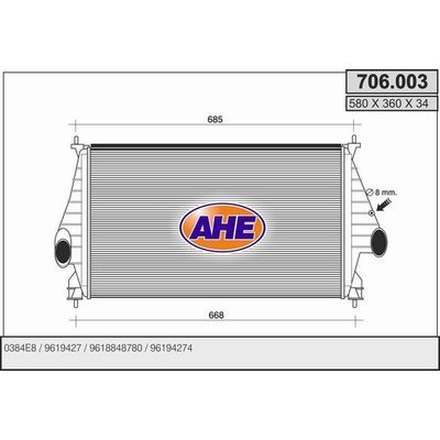 Turbo Radyatörü  Citroen Xantia Break (08.1995->)  MAHLE CI 321 000S