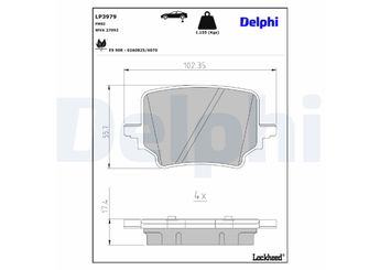 Fren Disk Balata Arka DELPHI LP3979  3WA698451