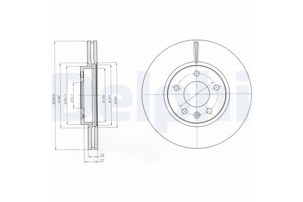Fren Disk Ayna Ön Sağ ve Sol Chevrolet Orlando (2011->)  DELPHI BG4278