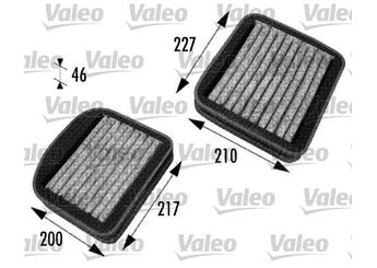 Polen Filtresi  VALEO 698772  A2108301118 2108301118 2108300218 2108300318 2208300118 2208300218 A2108300218