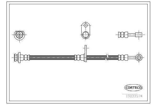 Fren Hortumu Arka Sağ veya Sol Honda Accord Tourer (CN/CM)(01.2003->)  CORTECO 19033574